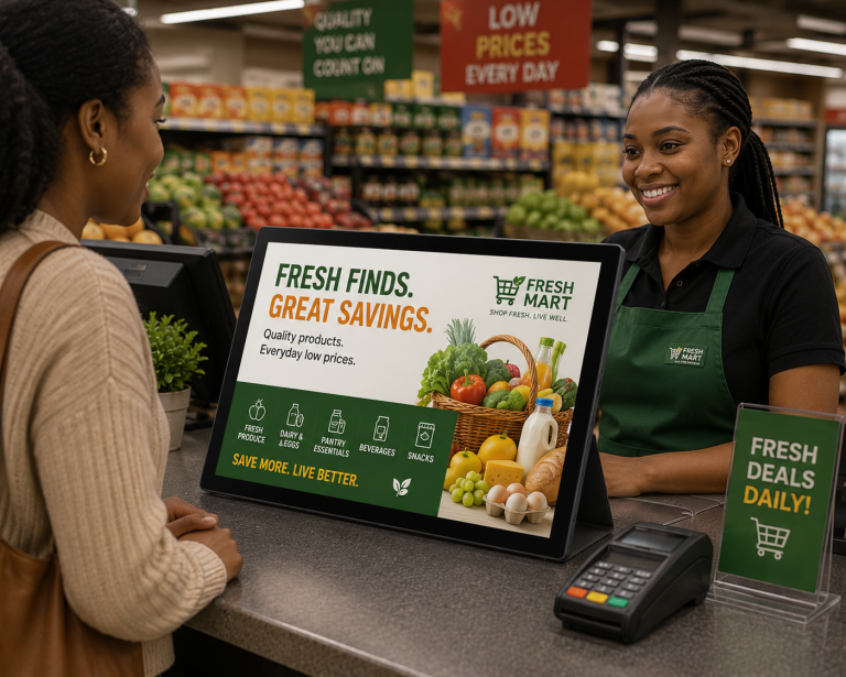 The Importance of Counter-top Digital Signage in a Supermarket